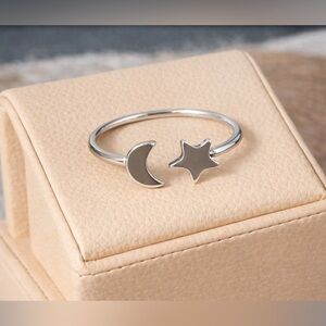 925 Silver Moon and Star Ring Taxco, Mexico jewelry